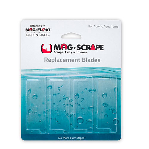 Mag-Float Mag-Scrape - (Acrylic Cleaner) replacement blades (L & L+) - (4 pack)