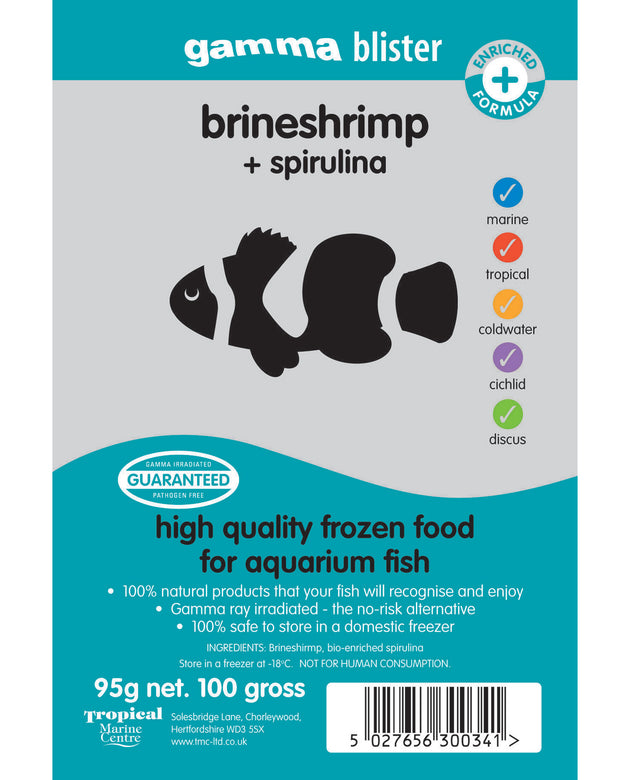 Gamma Blister Pack: Brine Shrimp plus Spirulina