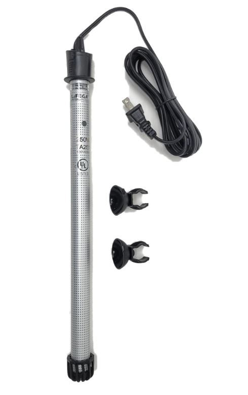 Lifegard Aquatics Adjustable Quartz Glass Heater 250 Watt UL Listed and with Electronic Control