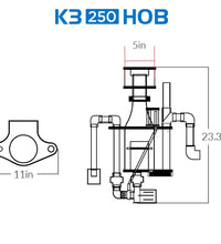 Icecap K3-250HOB Round Skimmer