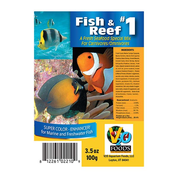 V2O FISH & REEF #1 100g (3.5 oz Cubes)