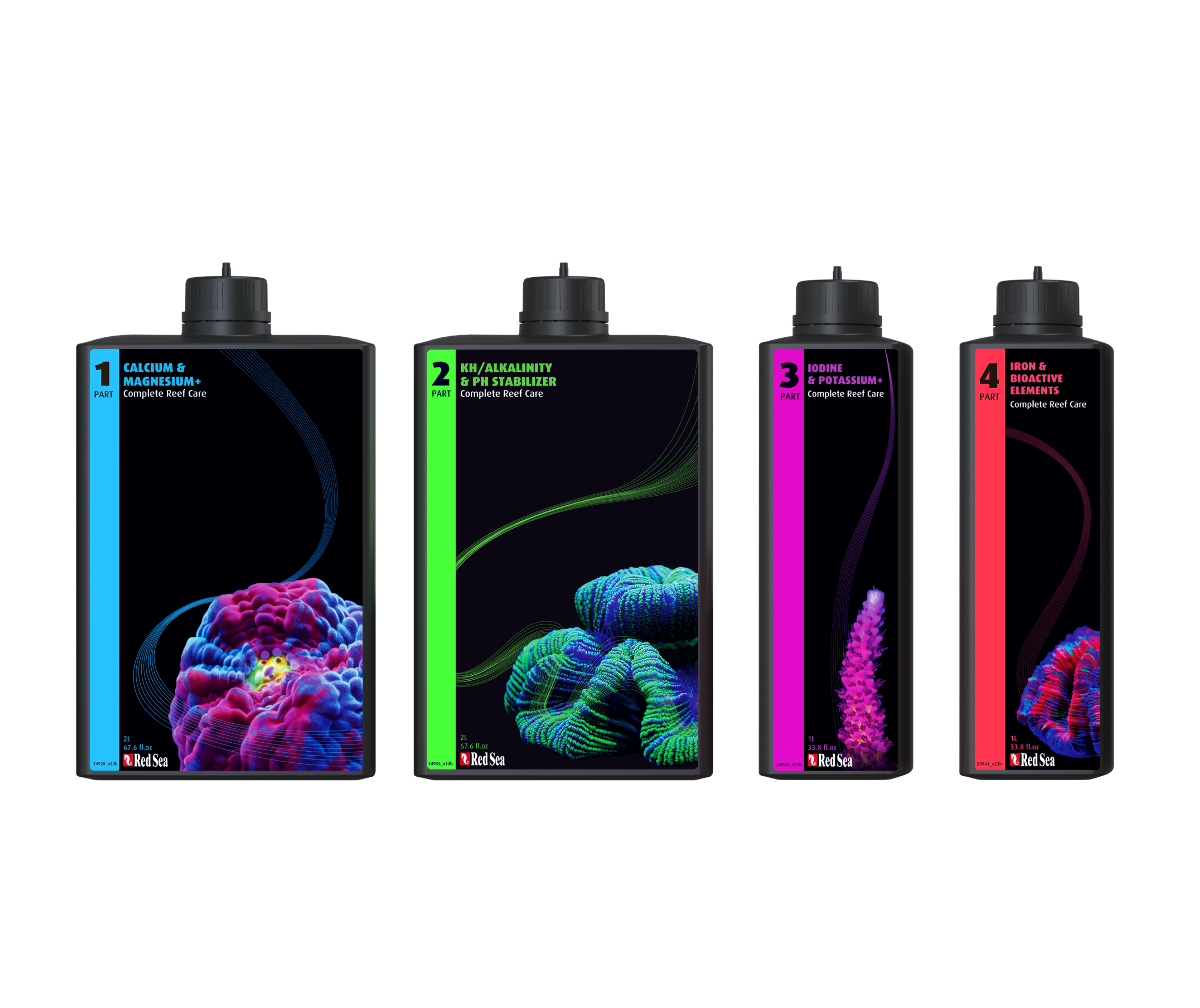 Red Sea Complete Reef Care 4本セット Red Sea 4-Part Complete Reef Care - Large Pack (160 gal