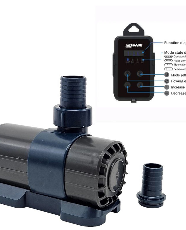 Lifegard Aquatics Quiet One DC Pump 3,168 GPH, Max Head 16.4', with Controller
