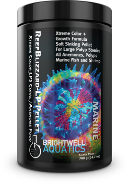 Brightwell Aquatics ReefBlizzard - LP -Xtreme Color - for LPS / Anemone Soft Sinking Pellet, High in Astaxanthin 100 g
