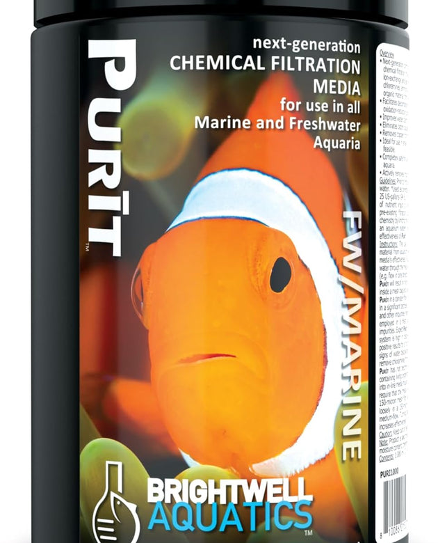 Brightwell Aquatics Purit - Complete Chemical Filtration Media for all Marine and Freshwater Aquaria 1000 ml / 34 fl. oz.