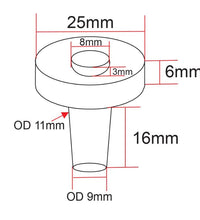 1in Biological Frag Plugs with Mounting Divot