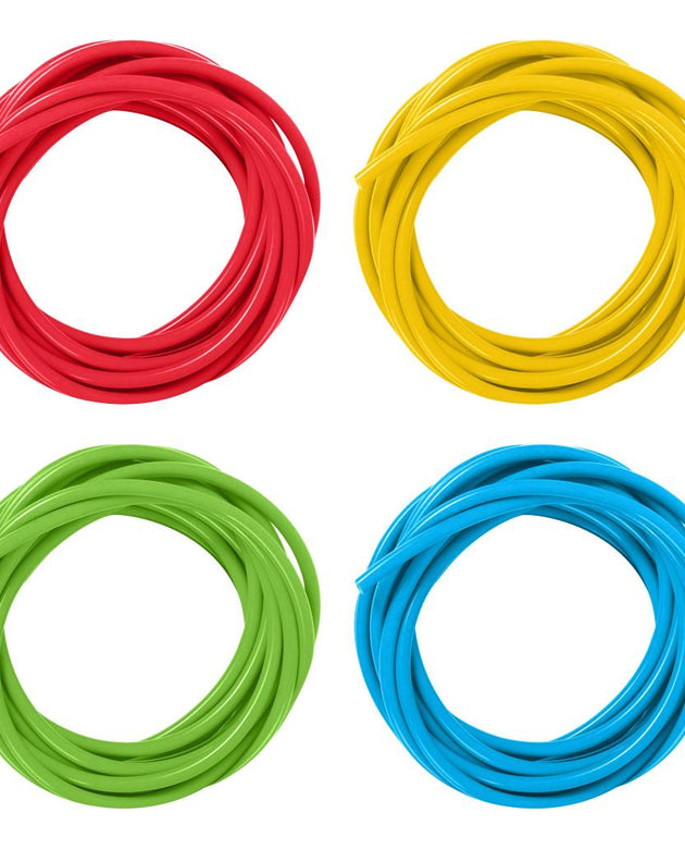 Simplicity Heavy-Duty Silicone Dosing Pump Tubing - Red, Yellow/Green/Blue Combo Pack - 10 Feet Each