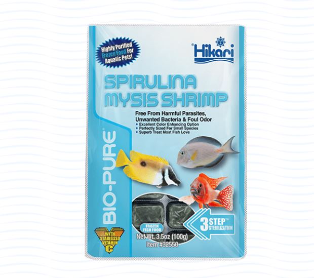 Hikari Bio-Pure Frozen Spirulina Mysis Shrimp - Cubes - 3.5 oz