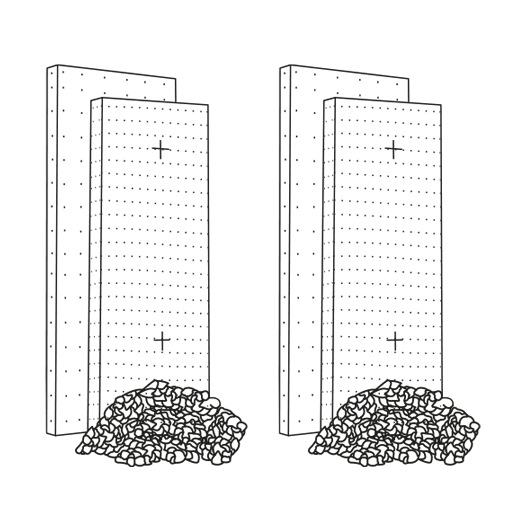SVA0023 Sicce AQUA FILTRA 10-20 Replacement kit (2units)