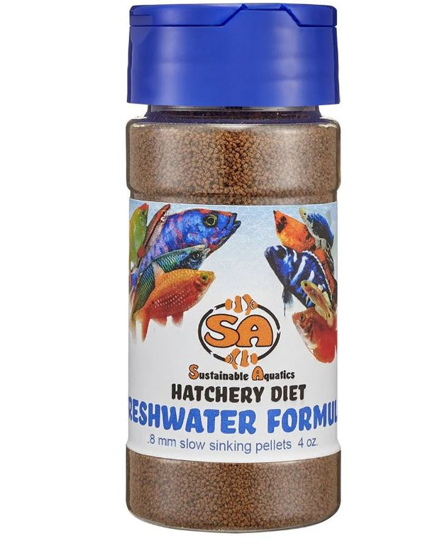 SA Dry Freshwater Hatchery Diet Formula (0.8mm) 4 oz Bottle