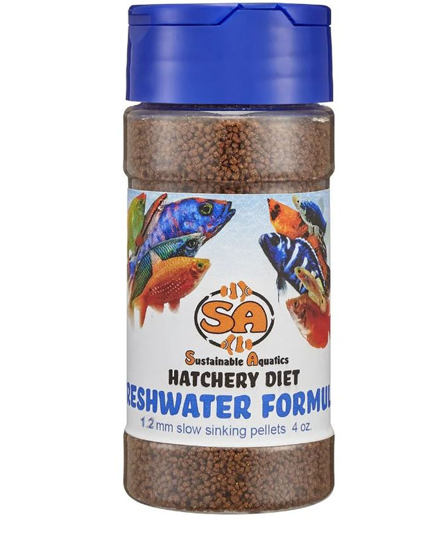 SA Dry Freshwater Hatchery Diet Formula (1.2mm) 4 oz Bottle