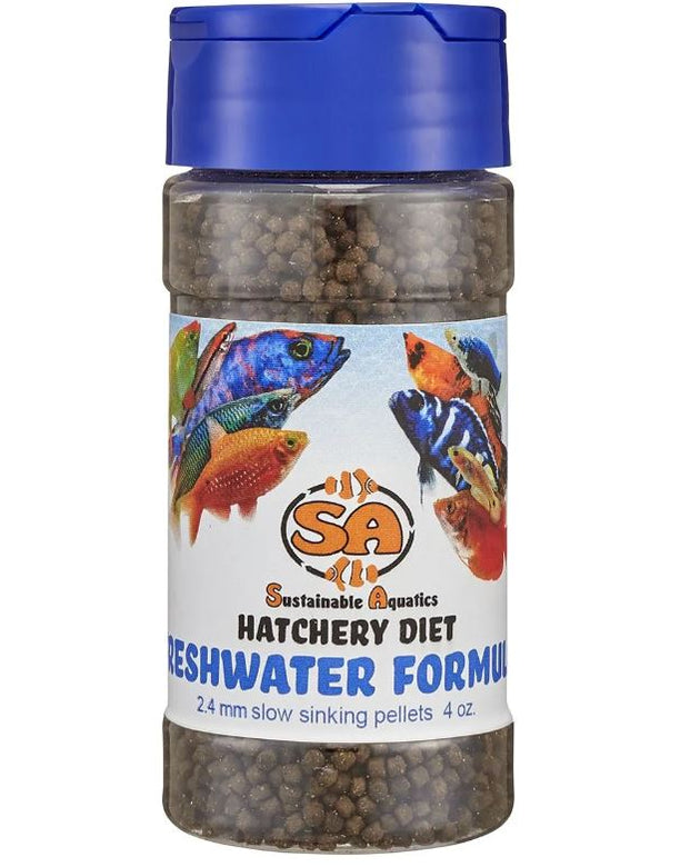 SA Dry Freshwater Hatchery Diet Formula (2.4mm) 4 oz Bottle