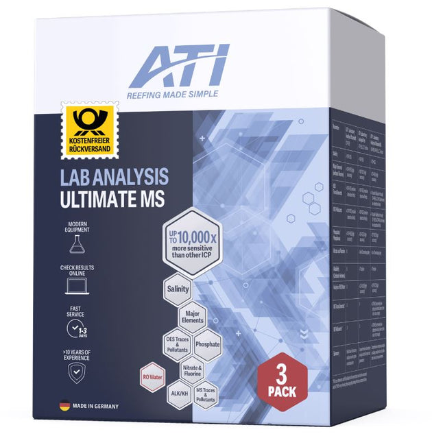 ATI ICP-MS Ultimate Lab Water Analysis (3-Pack) - With Return Shipping