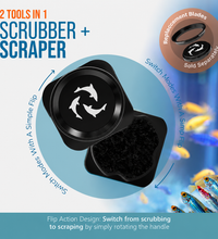 (#20423) Flipper Pico Black 2 in 1 Aquarium Magnet Cleaner