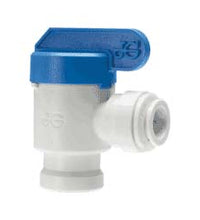 John Guest Tank Valve Shut off 1/4 Tube x 1/4 NPTF ELBOW
